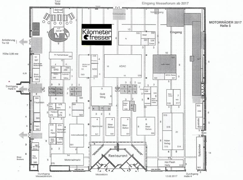 Kilometerfresserstand Motorräder Dortmund 2017: Halle 5, Stand 596